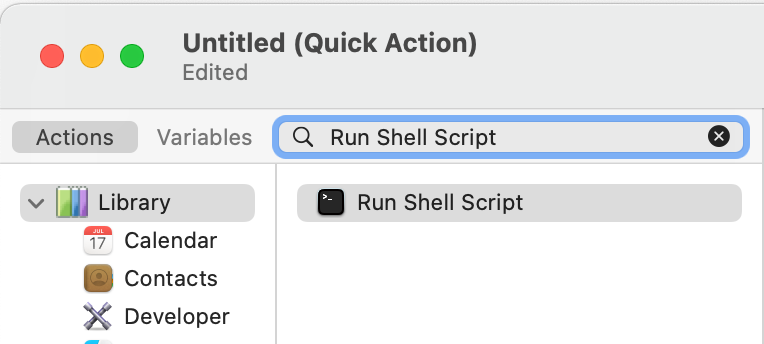 Run Shell Script
action